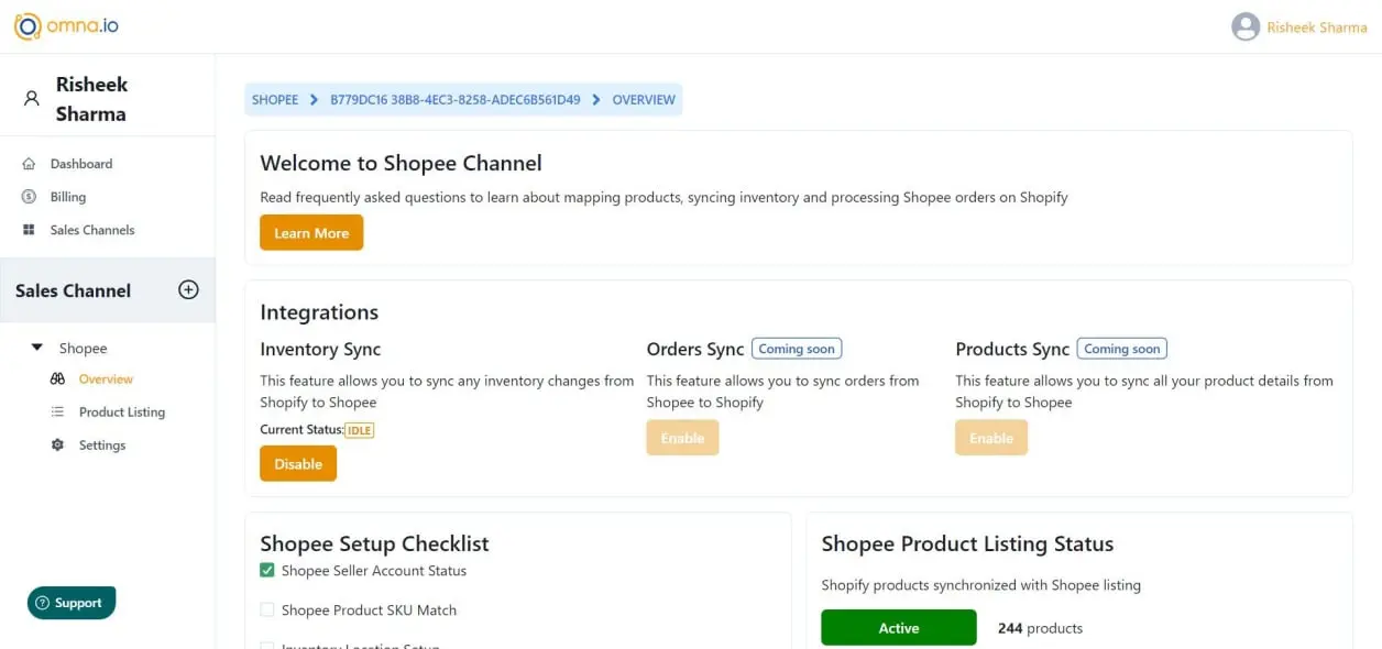 Shopify x Lazada / Shopee Connector | OMNA.io | OMNA